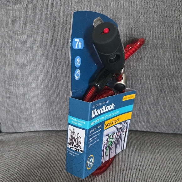 WordLock Loop N Lock Red Bike Lock, New - Picture 5 of 8